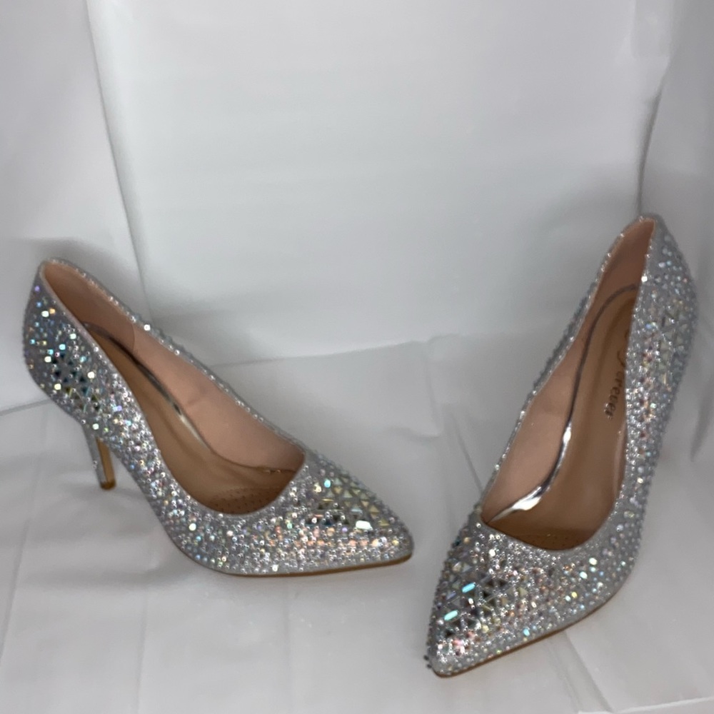 Bling Silver Heels